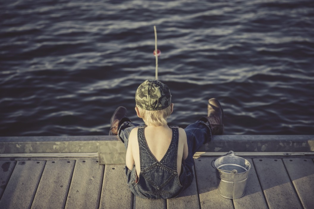 boy fishing